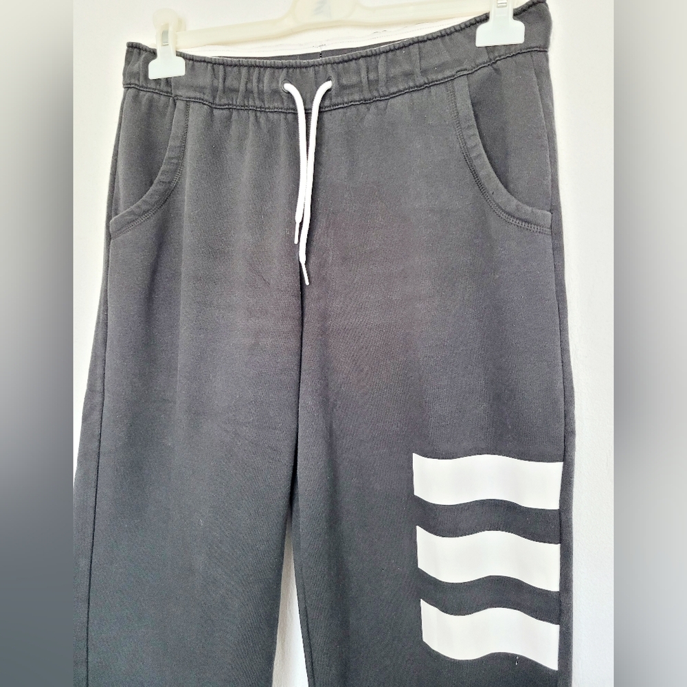 Adidas Women Climalite Loose Fit Fleece Cotton Joggers Black Drawstring Medium - Picture 14 of 16